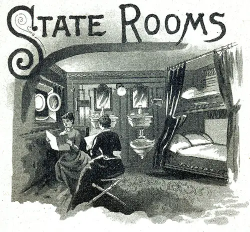 First Class Staterooms on the North German Lloyd Steamer.