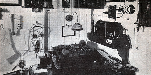 Interior of wireless telegraph station.