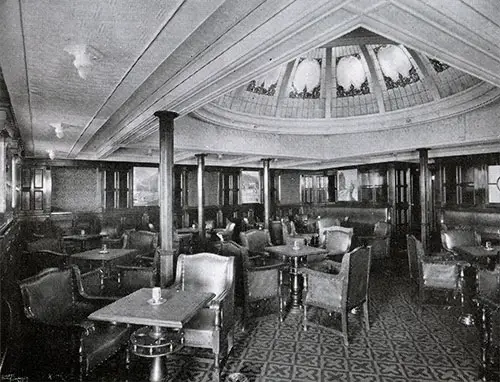 SS Bergensfjord Smoking Room.
