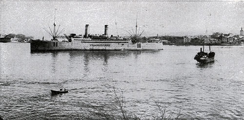 The SS Stavangerfjord in the Stavangerfjord.