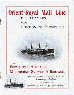 GGA Image ID # 11e8324e5f Front Cover, Brochure from the Orient-Royal Mail Line of Steamers