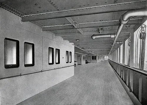 The Promenade Deck is Designed for Exercise.