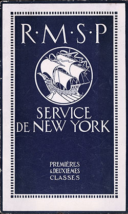 GGA Image ID # 11e52707c2 Front Brochure Cover, RMSP New York Service - First and Second Class - 1921.