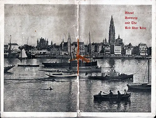 Cover, Brochure About Antwerp and the Red Star Line © 1904.