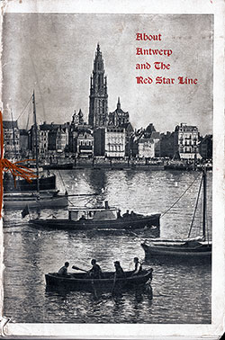 Front Cover, Brochure About Antwerp and the Red Star Line © 1904.
