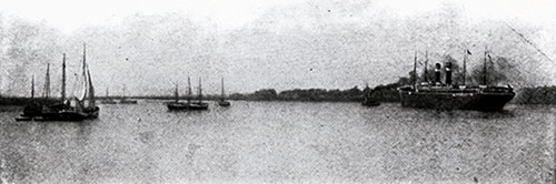 A View of Antwerp Harbor.