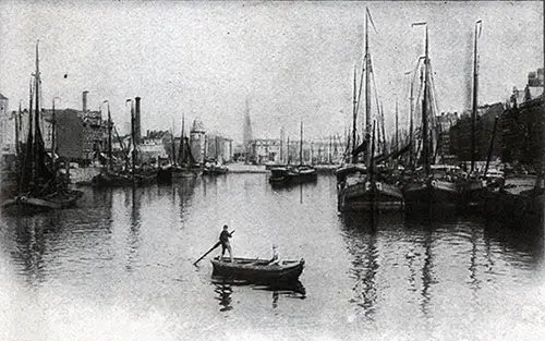 View of the Modern Seaport of Antwerp.