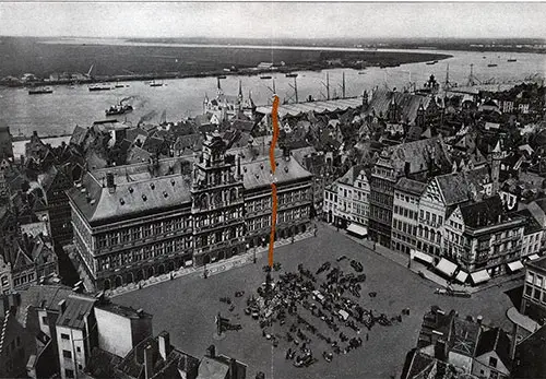Panoramic View of the Port of Antwerp and the Red Star Line Docks.