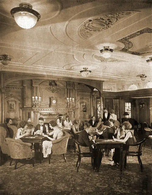 The First Class Lounge — a Noble Saloon.