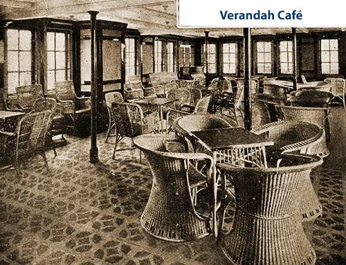 A Verandah Café on the Belgenland.