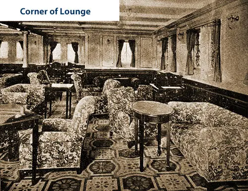 A Corner of the Second Class Lounge on the Belgenland.