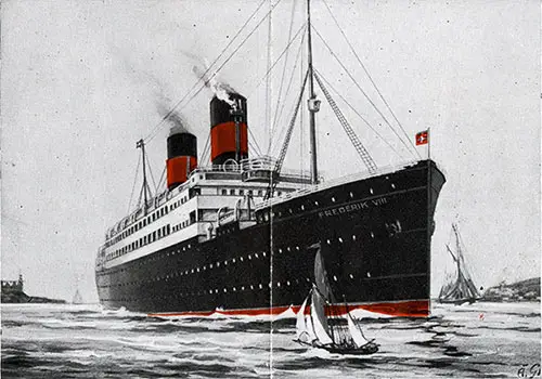 SS Frederik VIII of the Scandinavian Line.