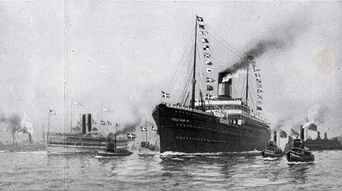 The SS Oscar II of the Scandinavian American Line 1901-1933.