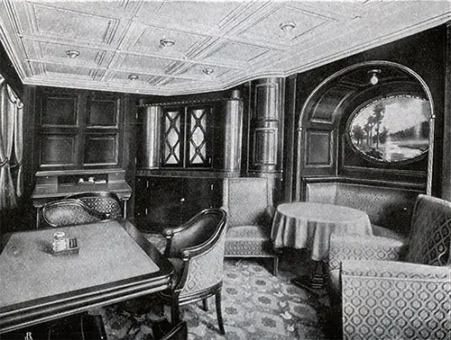 First Cabin Writing Room on the SS Frederik VIII.