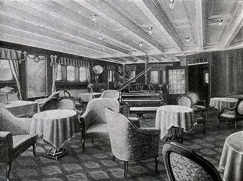 First Cabin Music Room on the SS Frederik VIII.