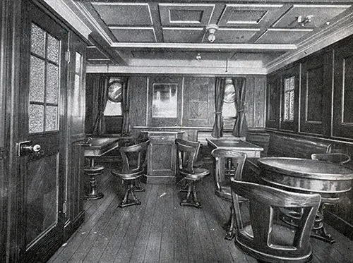 Third Class Smoking Room on the SS Frederik VIII.