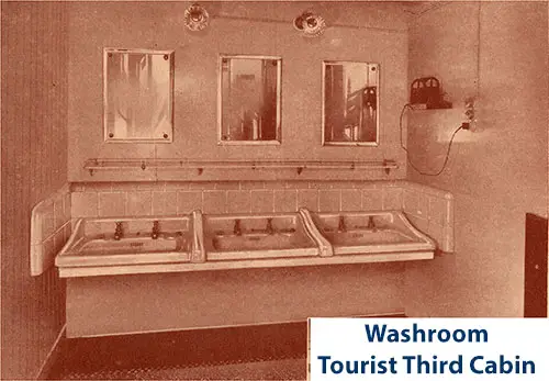 Tourist Third Cabin Washroom.