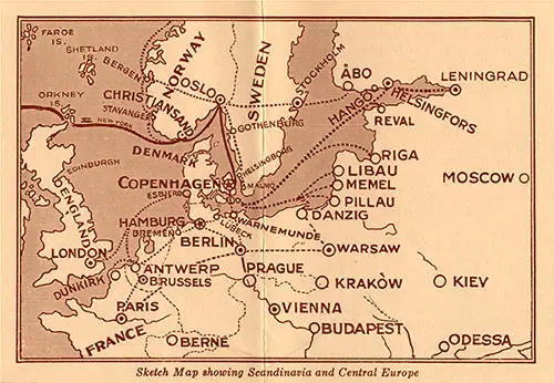 Sketch Map Showing Scandinavia and Central Europe.