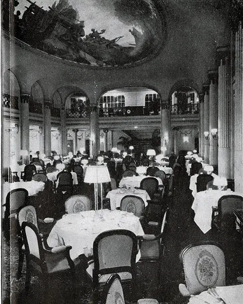 First Class Dining Room on the SS Leviathan.