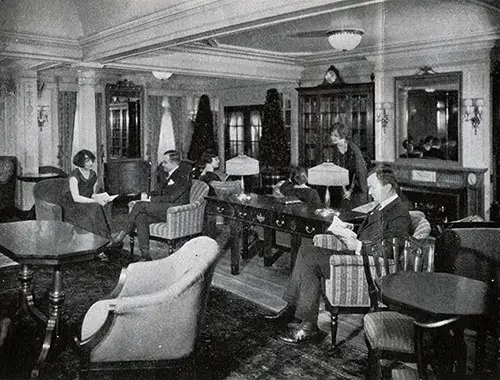 Cabin Class Social Hall on the SS Republic.