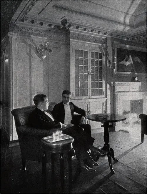 First Class Smoking Room on the SS President Harding.