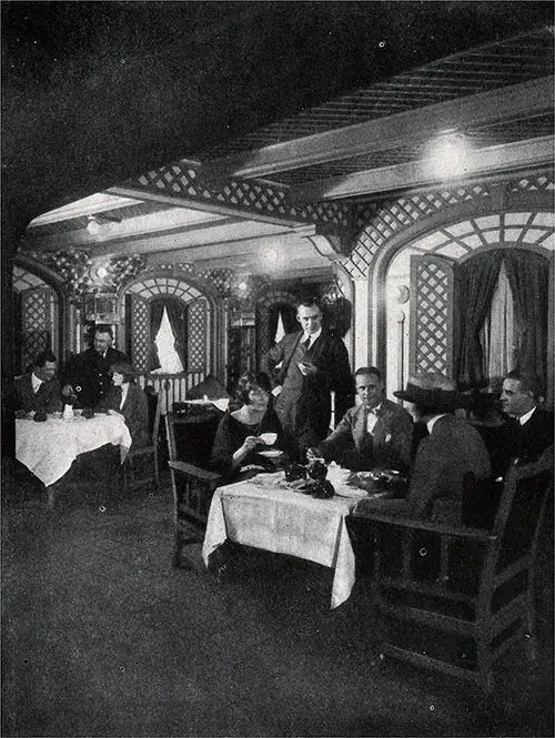 Elegant Tea Room on the SS President Roosevelt.
