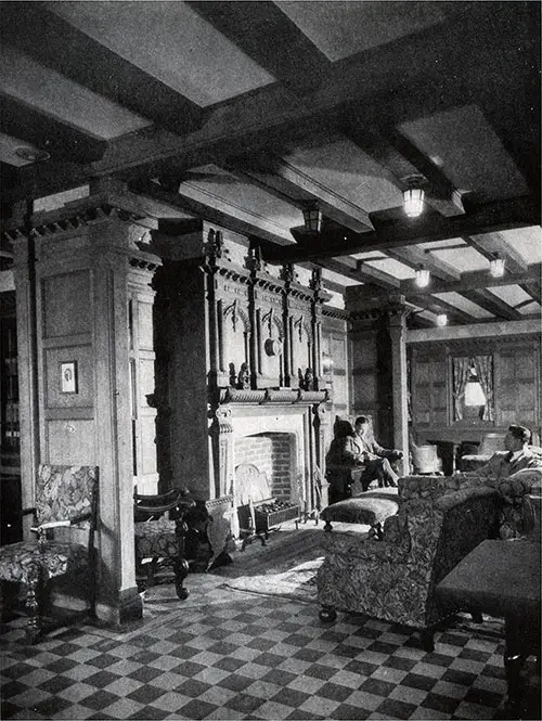 Cabin Class Smoking Room on the SS America.