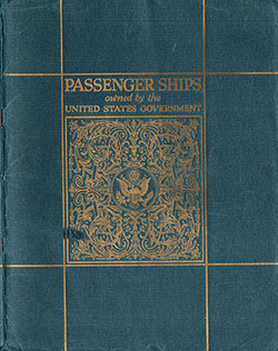 GGA Image ID # 11fe9ec88d Front Brochure Cover of Passenger Ships Owned by the United States Government Published in 1922