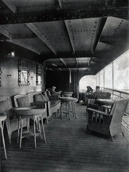 A Tea Room on Deck.