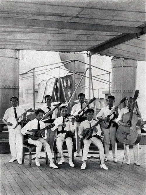 The Ship's Band Plays Music Around the Ship at Designated Times for the Passengers.