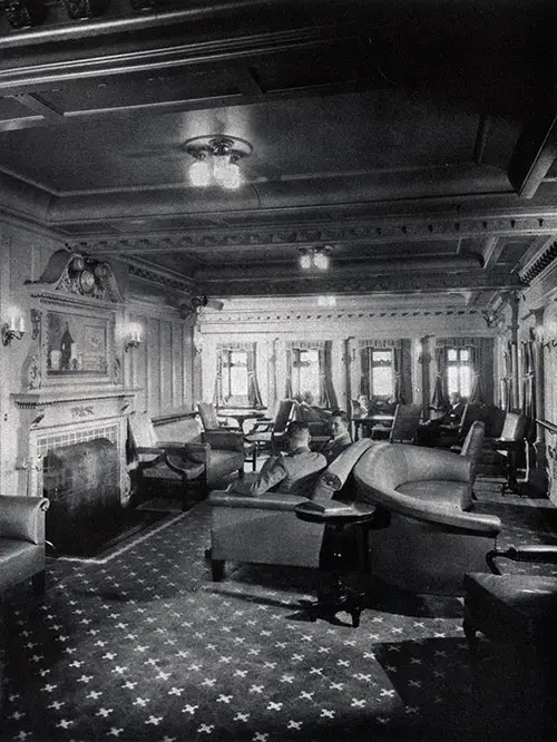 Smoking Room on the SS Pan America.