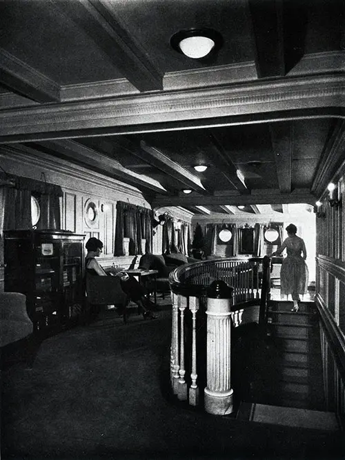 Social Hall on the SS President Adams.