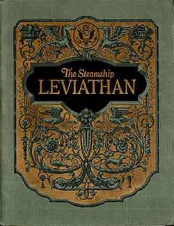 Front Cover of 1923 Brochure Introducing the Flagship of the United States Lines, the Incomparable Steamship Leviathan.