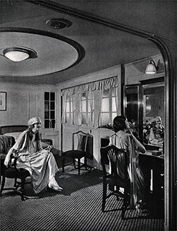 First Class Suite Sitting Room. The Steamship Leviathan, 1923.