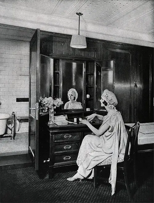 A Typical Stateroom with Bath.