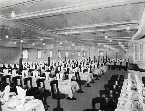 Third Class Dining Saloon on the SS Leviathan.