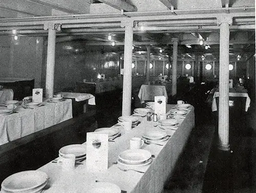 Third Class Dining Saloon on the SS America.