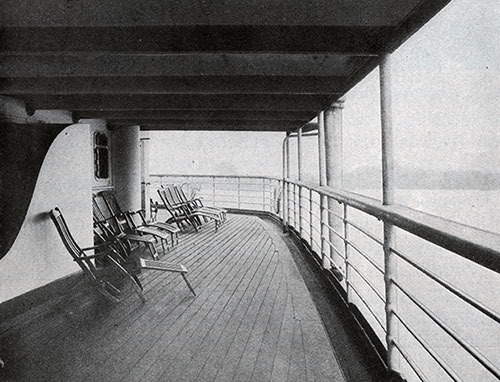 View of the Third Class Deck on the SS George Washington.