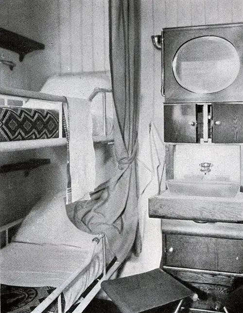 Third Class Two-Berth Stateroom on the SS Leviathan.