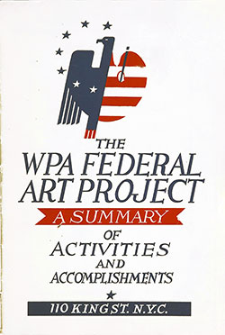 GGA Image ID # 1530ea1b41 Front Cover, The WPA Federal Art Project: A Summary of Activities and Accomplishments, New York City