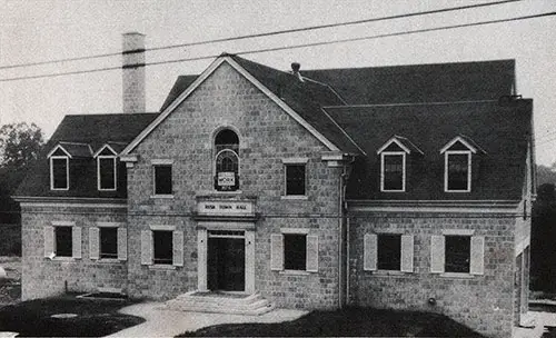 Rush Town Hall Serving as a Community Center and Housing Town Administration Offices, Library and Fire Apparatus.