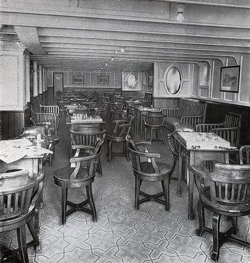 Third Class Smoking Room on the RMS Baltic.