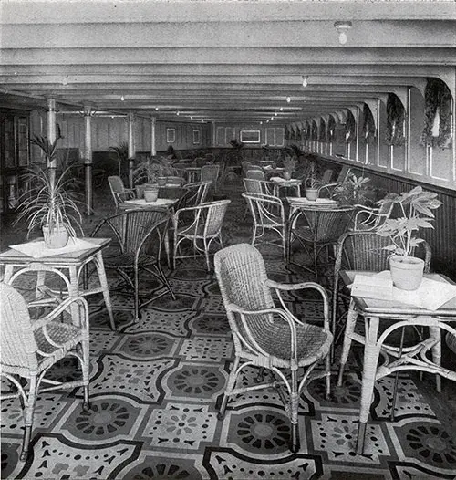 Third Class Lounge on the RMS Cedric.