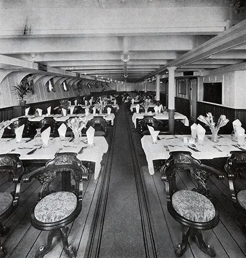 Third Class Dining Room on the RMS Cedric.