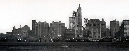 1910 New York Skyline Featuring the Singer Building