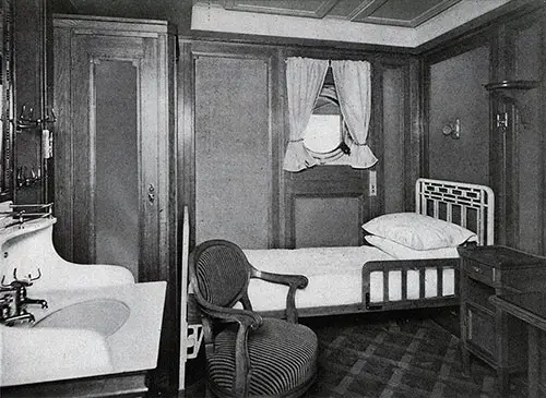 Typical Single-Bed Stateroom.