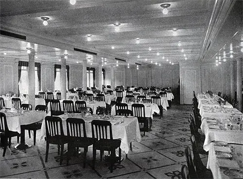 Second Class Dining Saloon - Light and Airy.