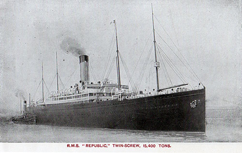 The RMS Republic, Twin-Screw, 15,400 Tons.