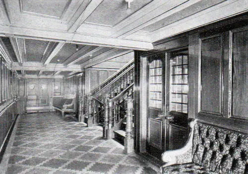 Entrance to the First Class Dining Saloon on the RMS Republic.