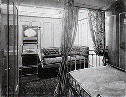 Promenade Deck Stateroom on the SS Romanic and SS Canopic.